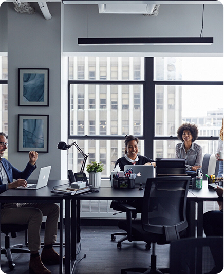 Team working in office